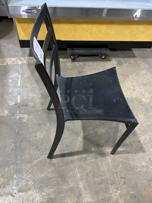 Black Poly Dining Chairs! 2x Your Bid! - Image 4 of 7
