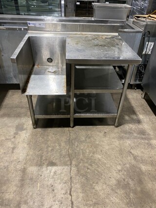 All Stainless Steel Custome Made Heavy Duty Welded Work/Prep Table With Double Under Shelf!