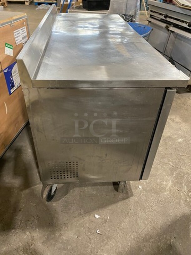 True Commercial 3 Door Refrigerated Lowboy/Worktop Cooler! With Backsplash! All Stainless Steel! On Legs! Model: TWT72 SN: 8048954 115V 60HZ 1 Phase! Working When Removed! - Image 2 of 8