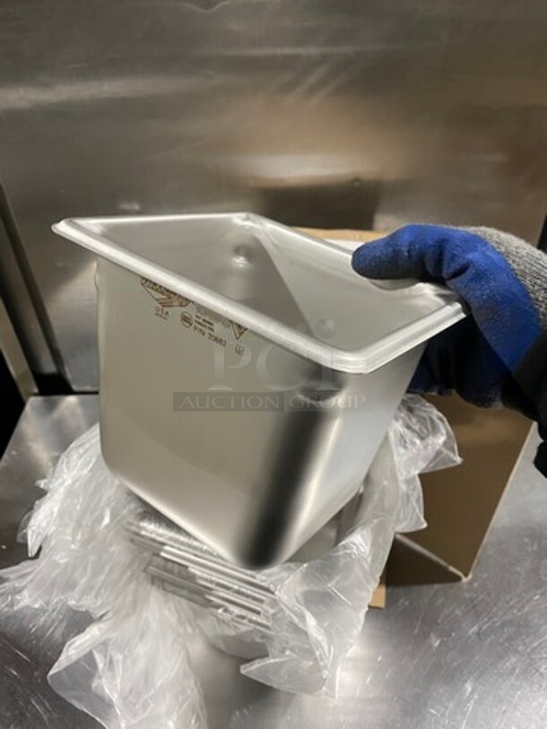 NEW! IN THE BOX! Vollrath Commercial 1/6x6" Steam Table/ Prep Table Food Pans! All Stainless Steel! - Image 4 of 7