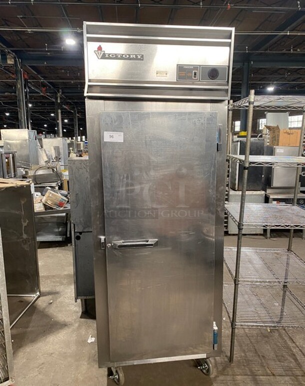 Victory Commercial Single Door Reach In Freezer! All Stainless Steel! On Legs! Model: FS1DS7EW SN: D0746821 115V 60HZ 1 Phase - Image 1 of 9