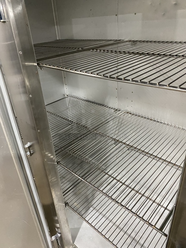 Traulsen Heavy Duty Commercial Stainless Steel 2 Door Reach In Freezer! With Racks!  208 Volts, 1 Phase! Model ALT232WUT Serial 227187! On Casters! Working When Removed!  - Image 5 of 9