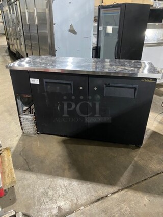 True Commercial 2 Door Bar Back Cooler! Stainless Steel! Model: TBB2460 SN: 6606676 115V 60HZ 1 Phase
