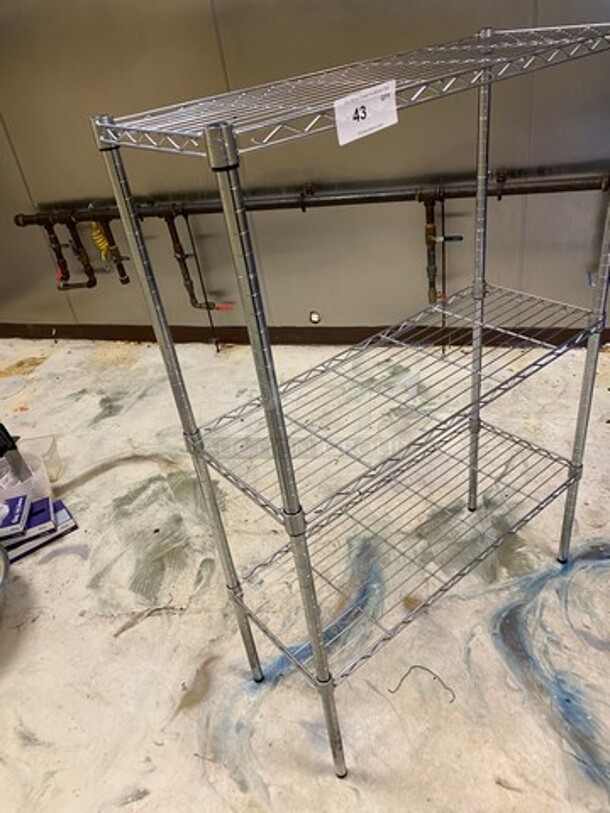 Commercial Metal 3 Tier Shelf! On Legs! BUYER MUST DISMANTLE! PCI CANNOT DISMANTLE FOR SHIPPING! PLEASE CONSIDER FREIGHT CHARGES! - Image 2 of 5