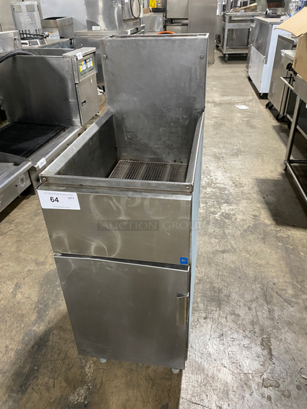 Commercial Natural Gas Powered Deep Fat Fryer! All Stainless Steel! On Legs!