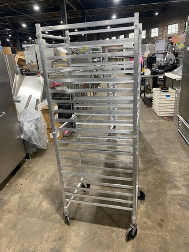 Metal Commercial Pan Transport Rack! On Casters! - Image 2 of 6