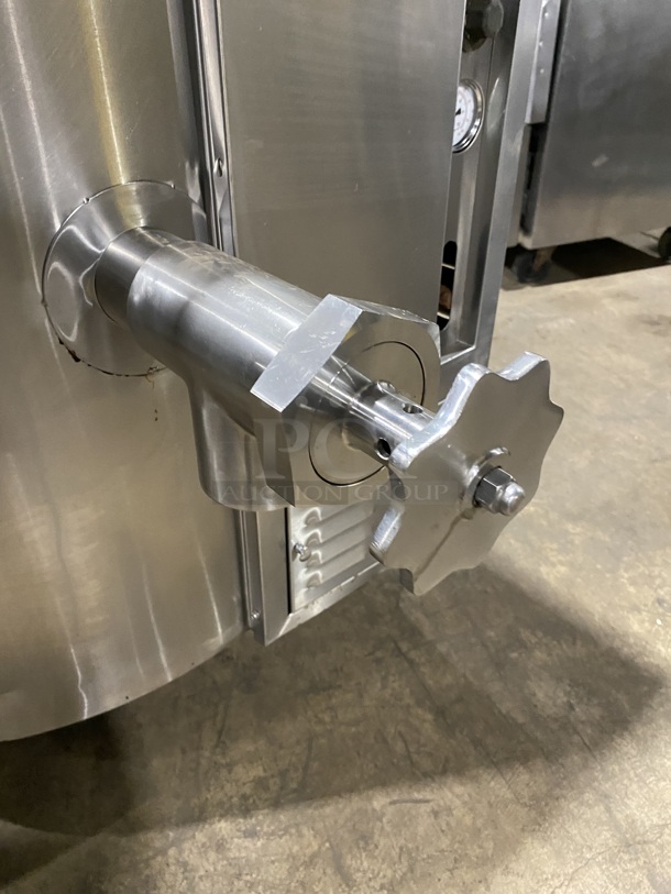 WOW! Groen All Stainless Steel GL60 Commercial Self Contained Natural Gas Powered Jacketed Soup Kettle! Steam Master Series! On Legs! MODEL:GL60 SN:51057-10T-6643!
 - Image 5 of 11
