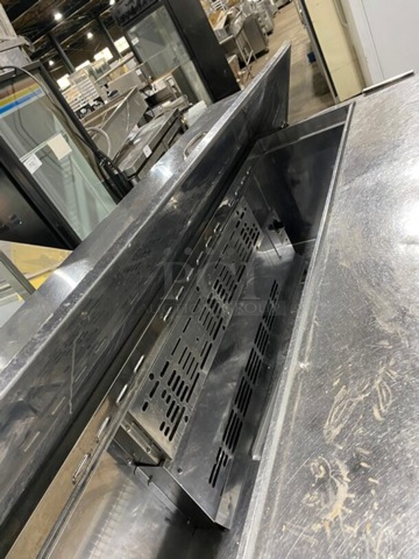 NICE! Turbo Air Commercial Refrigerated Mega Top Sandwich Prep Table! With 2 Drawer And Single Door Storage Space Underneath! All Stainless Steel! On Casters! Model: TST60SDD2 115V 60HZ 1 Phase - Image 8 of 9