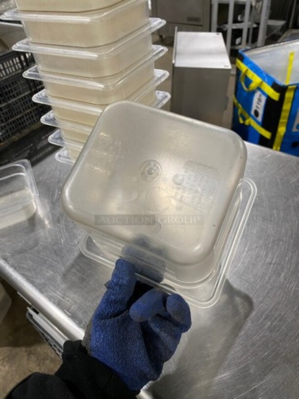 Cambro Clear Poly 1/6x4" Food Containers! 15x Your Bid! - Image 8 of 8