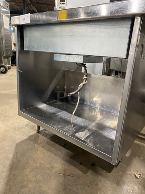 Commercial Electric Powered Single Well Food Warmer Serving Station! With Storage Space Underneath! All Stainless Steel! On Legs! - Image 7 of 9