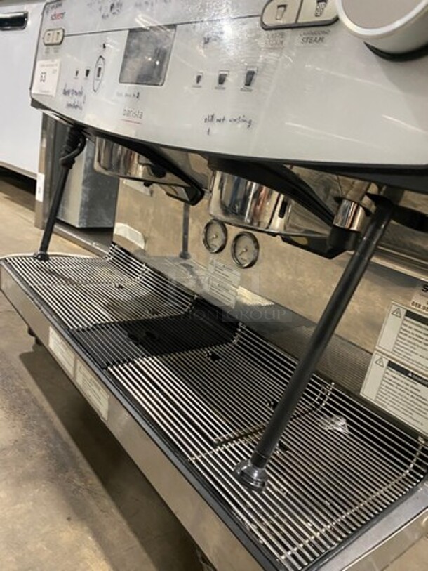 WOW! LATE MODEL! Dunkin Donuts Edition! Schaerer Commercial Countertop 2 Group Espresso Machine! With Steam Lines! Stainless Steel! On Small Legs! - Image 9 of 11