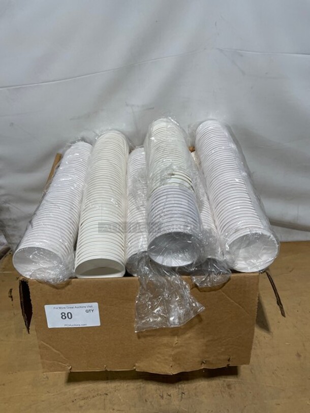 NEW In Box! White Paper Frozen Yogurt/Food Cups! All One Money!  - Image 2 of 5