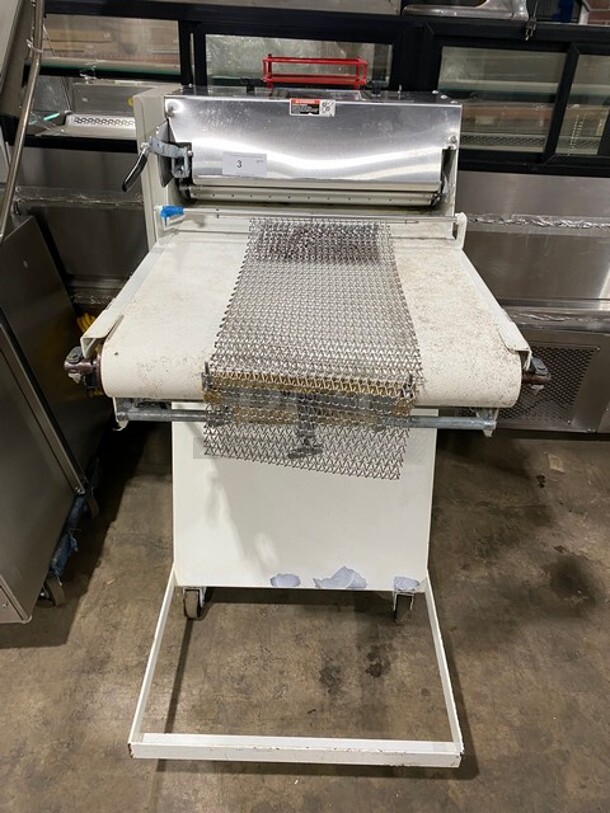 Bloemhof Commercial Dough Sheeter/Molder! On Casters! WORKING WHEN REMOVED! Model: 860L3 SN: 111791 220V 60HZ 
 - Image 1 of 6
