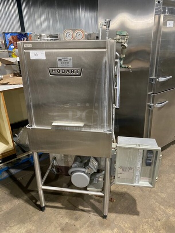 WOW! Hobart Commercial Pass-Through Dishwasher! All Stainless Steel! On Legs! Model: AM12 SN: 12045138 200/240V 60HZ 1 Phase - Image 1 of 10