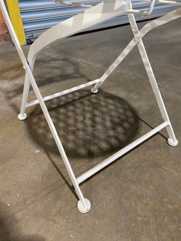 White Metal Foldable Patio Chairs! 11x Your Bid! - Image 5 of 5
