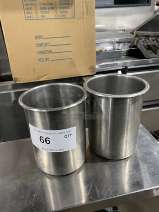 LIKE NEW!! Vollrath 78720 2 Qt. Stainless Steel Bain Marie Pot. 2x Your Bid