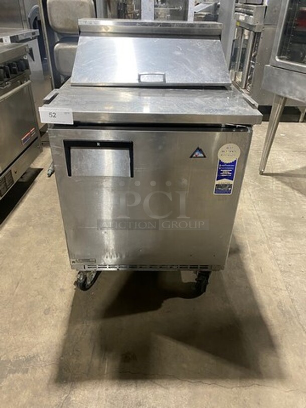 Everest EPBNR1 Stainless Steel Commercial Sandwich Salad Prep Table Bain Marie! On Commercial Casters! MODEL EPBNR1 SN: BPBNR115090032 115 Volts, 1 Phase. - Image 1 of 10