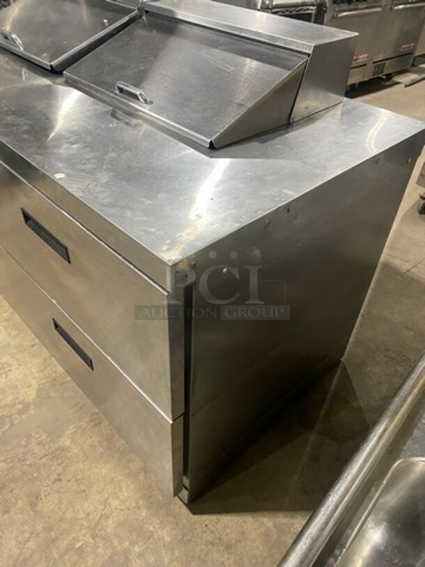 Delfied Stainless Steel Commercial Sandwich Salad Prep Table Bain Marie! With 4 Drawers! On Commercial Castors!   - Image 2 of 11
