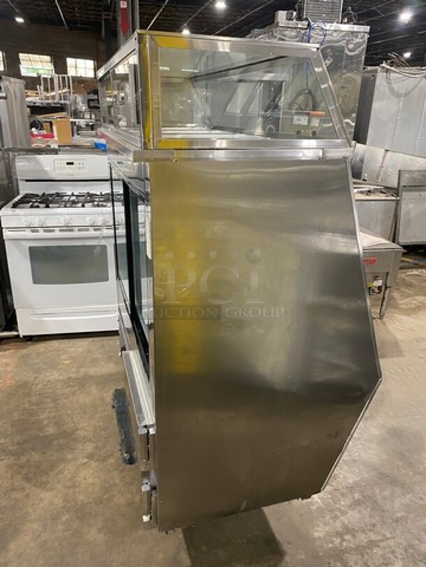 2011 Cool Tech Commercial Refrigerated Deli Display Case Merchandiser! With Slanted Front Glass! With Sliding Rear Access Glass Doors! All Stainless Steel! Model: CMPH48SD SN: 113342 120V - Image 2 of 10