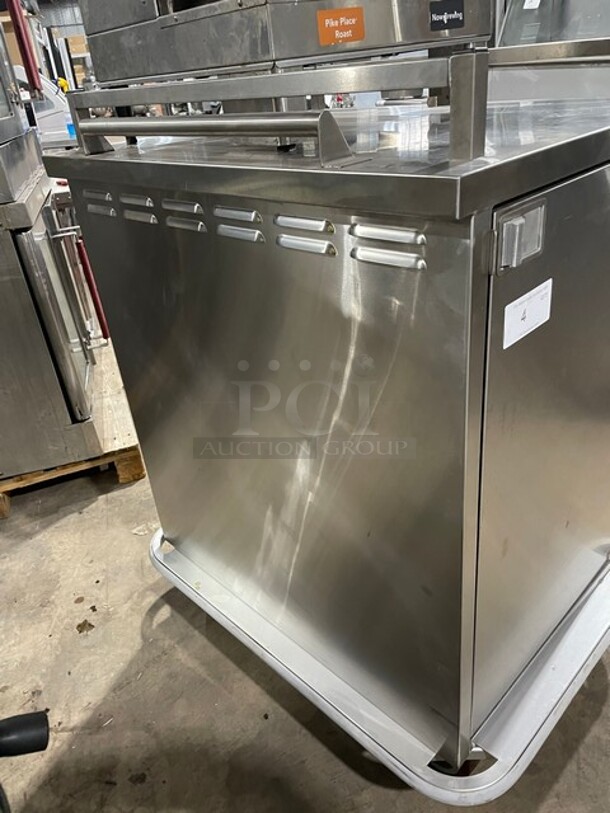 Carter-Hoffmann Commercial Single Door Meal/Tray Transport Cart! With Built In Pan Racks! All Stainless Steel! On Casters! Model: TE1S12 SN: 462749-052012! - Image 2 of 6