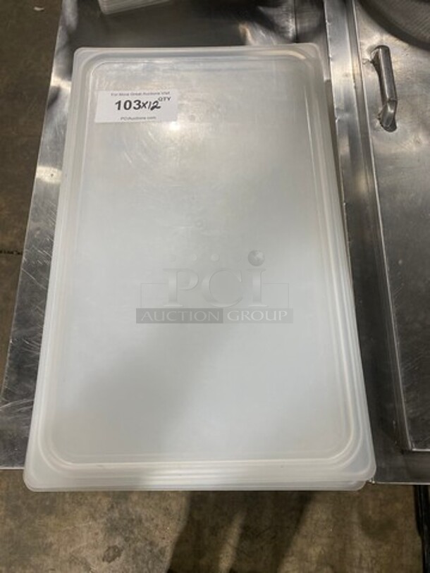 ALL ONE MONEY! Cambro Clear Poly Food Container Lids! 12x Your Bid!