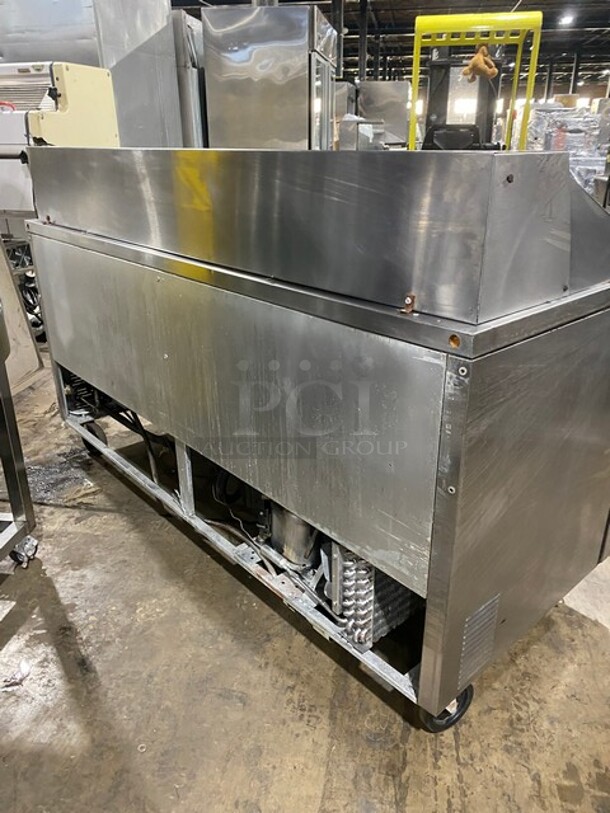 WOW! True Commercial Mega Top Refrigerated Sandwich/Salad Prep Table! All Stainless Steel! With 3 Door Refrigerated Storage Underneath! With Poly Coated Racks! On Casters! Model: TSSP72M! - Image 4 of 7