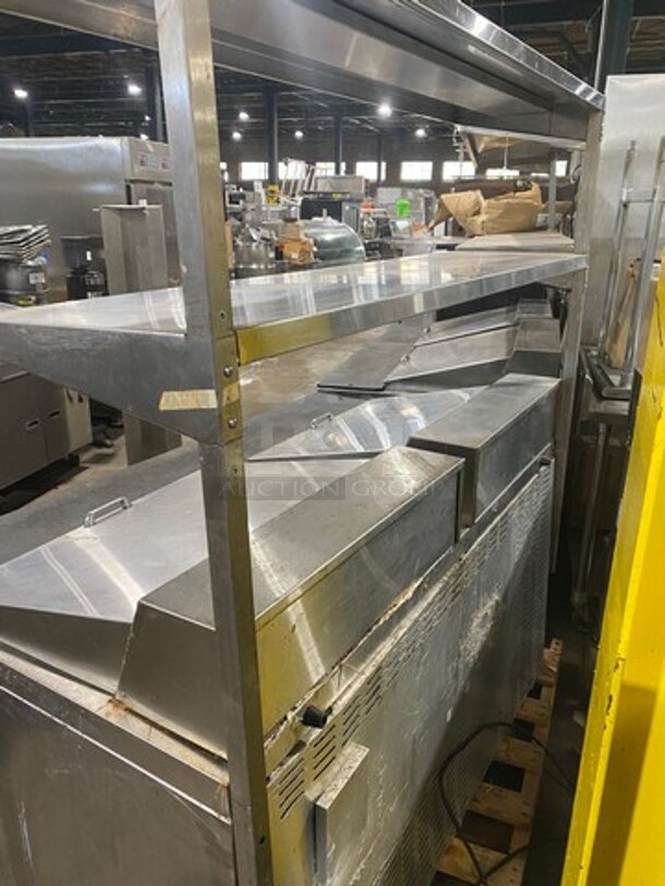 Continental Commercial Refrigerated Sandwich Prep Table! With Double Over Head Shelf! With 2 Door Underneath Storage Space! All Stainless Steel! Model: SW6024M - Image 3 of 10