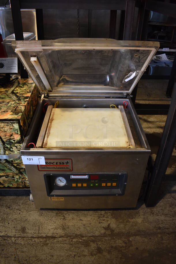 Process Model KVP-420T Stainless Steel Commercial Countertop Shrink Wrapping Machine. Lid Does Not Seal. 110 Volts, 1 Phase. 22x23x24. Tested and Working!