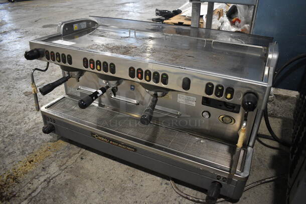 La Cimbali M29 Stainless Steel Commercial Countertop 3 Group Espresso Machine w/ 3 Portafilters and 2 Steam Wands. 208-220 Volts, 1 Phase. 38x23x22 - Image 2 of 7