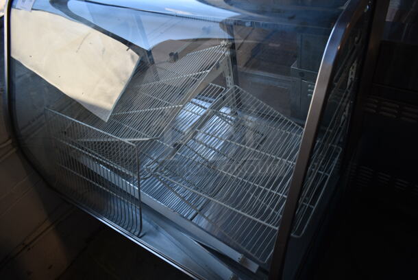 CustomCool CGB48DR Stainless Steel Commercial Floor Style Deli Display Case Merchandiser. Tested and Powers On But Does Not Get Cold - Image 3 of 8