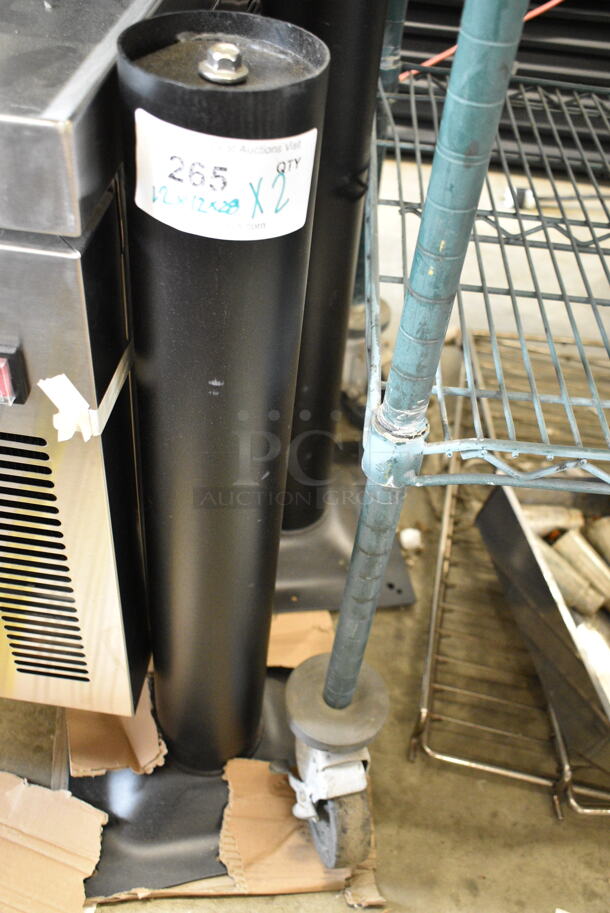 2 BRAND NEW SCRATCH AND DENT! Black Metal Table Columns. 2 Times Your Bid! - Image 3 of 4