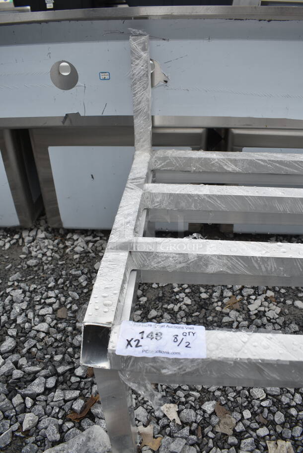 2 BRAND NEW SCRATCH AND DENT! Regency Metal Dunnage Racks; 600DUN244812 and 600DUN245412. One Is Missing Legs. 2 Times Your Bid! - Image 3 of 5