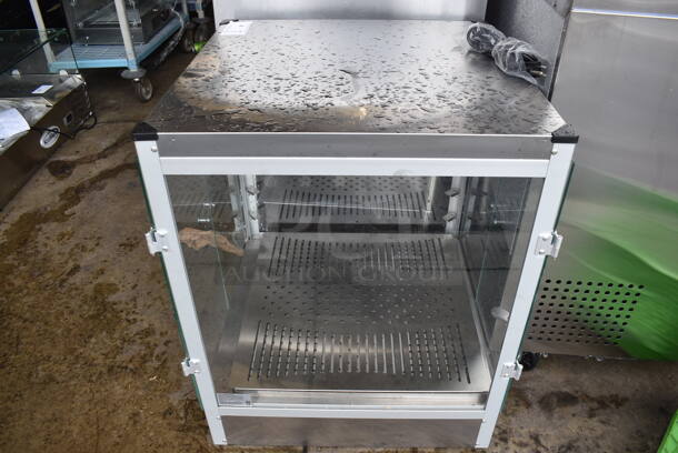 BRAND NEW SCRATCH AND DENT! 2022 Carnival King 382HPW18D2S Stainless Steel Commercial Countertop Display Warmer Merchandiser. Has Broken Shelf Hangers. 120 Volts, 1 Phase. 22.5x23x28. Tested and Working! - Image 7 of 7