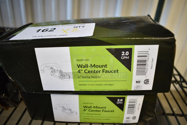 2 BRAND NEW SCRATCH AND DENT! Regency Wall Mount Faucet with 6" Swing Spout and 4" Centers. 2 Times Your Bid! - Image 3 of 3