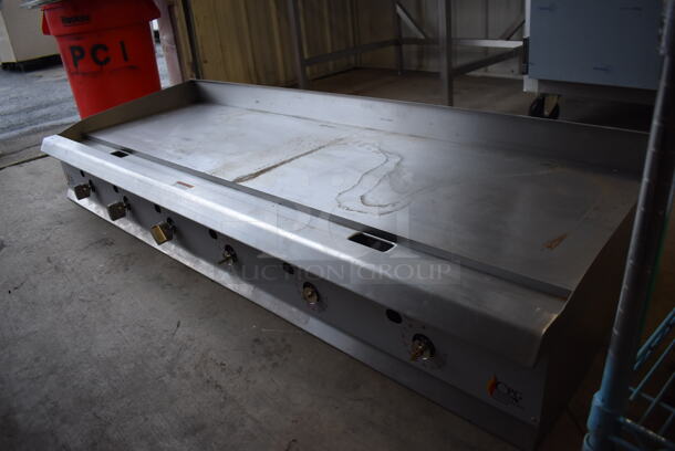 LIKE NEW! CPG 351GTCPG72NL Stainless Steel Commercial Countertop Natural Gas Powered Flat Top Griddle w/ Thermostatic Controls. 180,000 BTU. 72x30x16 - Image 6 of 11