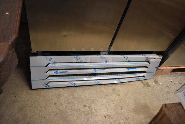 BRAND NEW SCRATCH AND DENT! Beverage Air SF2HC-1S Stainless Steel Commercial 2 Door Reach In Freezer w/ Poly Coated Racks and Commercial Casters. 115 Volts, 1 Phase. Cannot Test Due To Missing Power Cord  - Image 3 of 7