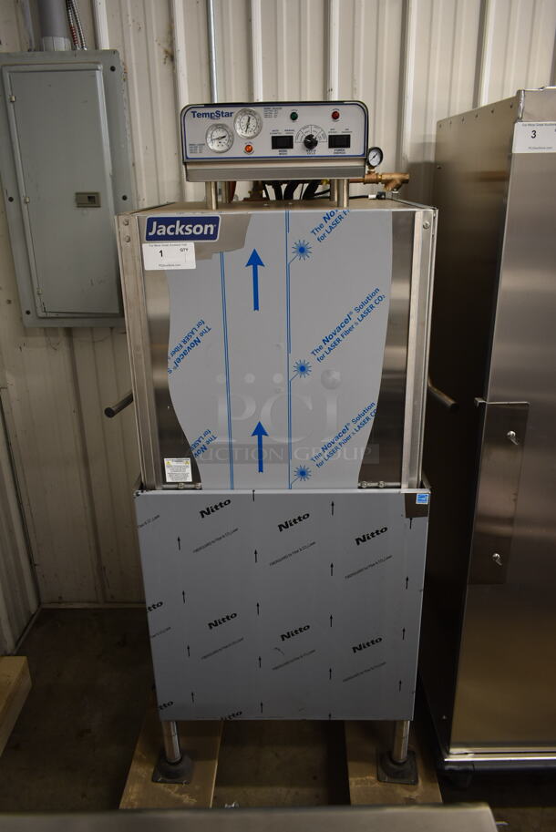 BRAND NEW SCRATCH AND DENT! 2022 Jackson Tempstar Stainless Steel Commercial Straight Pass Through Dishwasher w/ Built In Booster. 208-230 Volts, 1 Phase.  - Image 1 of 9
