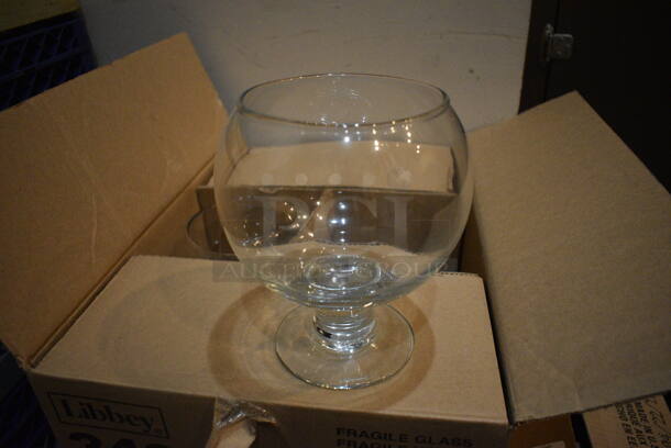 4 Boxes of 6 BRAND NEW Libbey 3408 Super Globe Glasses. 6x6x7. 4 Times Your Bid! (glass room - off of bar area) - Image 1 of 5