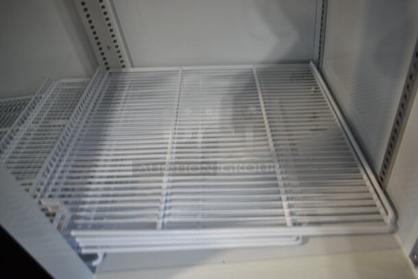 BRAND NEW SCRATCH AND DENT! 2023 KoolMore MDR-2GD-35C Metal Commercial 2 Door Reach In Cooler Merchandiser w/ Poly Coated Racks on Commercial Casters. 115 Volts, 1 Phase. Tested and Powers On But Does Not Get Cold - Image 7 of 10