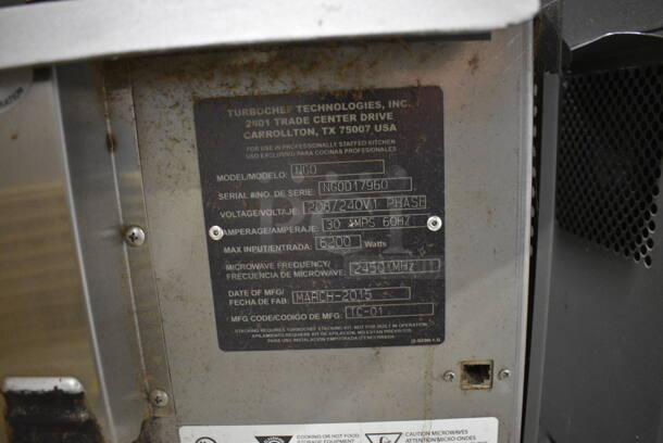 2015 Turbochef NGO Metal Commercial Countertop Electric Powered Rapid Cook Oven. 208/240 Volts, 1 Phase. 16x28x26 - Image 5 of 5
