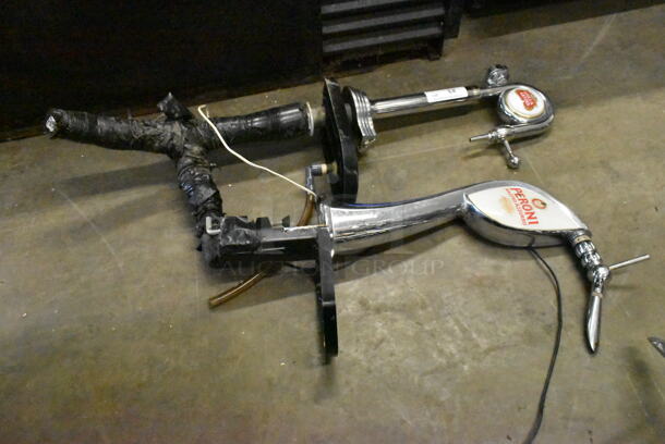 Two Metal Commercial Single Tap Beer Tower - Image 4 of 4