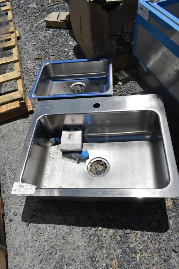 2 BRAND NEW SCRATCH AND DENT! Stainless Steel Single Bay Drop In Sinks. 2 Times Your Bid! - Image 1 of 6