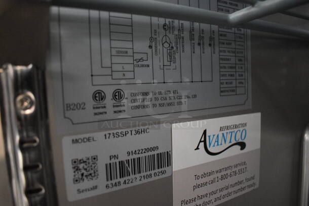 BRAND NEW SCRATCH AND DENT! Avantco Model 178SSPT36HC Stainless Steel Commercial Sandwich Salad Prep Table Bain Marie Mega Top on Commercial Casters. 115 Volts, 1 Phase. 36.5x30.5x37.5. Tested and Working! - Image 7 of 7