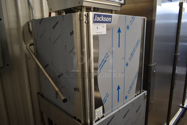 BRAND NEW SCRATCH AND DENT! 2022 Jackson Tempstar Stainless Steel Commercial Straight Pass Through Dishwasher w/ Built In Booster. 208-230 Volts, 1 Phase.  - Image 3 of 9