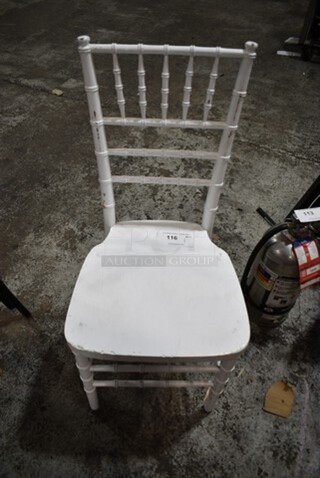 White Chivari Dining Height Banquet Chair. 