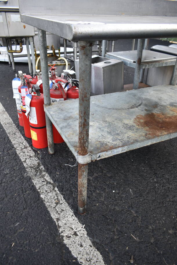 Stainless Steel Commercial Table w/ Back Splash and Under Shelf. - Image 4 of 4