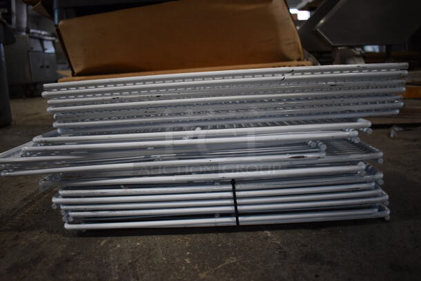ALL ONE MONEY! Lot of 18 White Poly Coated Racks - Image 3 of 3
