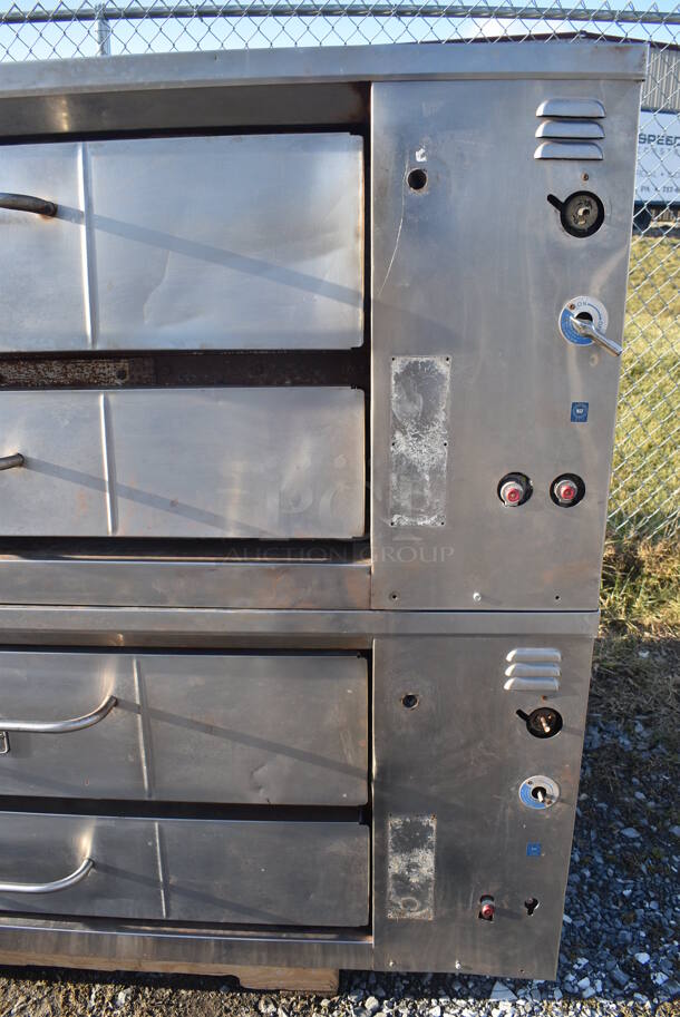 2 Bari Stainless Steel Commercial Gas Powered Single Deck Pizza Oven. 72x44x58. 2 Times Your Bid! - Image 6 of 7