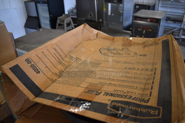 BRAND NEW IN BOX! Rubbermaid Black Poly Trash Can Dolly on Commercial Casters. 20x21x6 - Image 6 of 6
