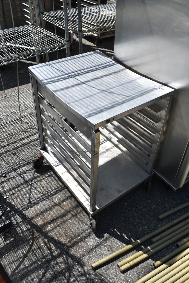 Steel Utility Cart With Pan Racks On Commercial Casters. - Image 2 of 4